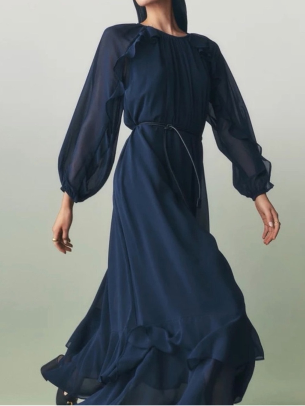 ANN TAYLOR FLOY CHIFFON MAXI DRESS SIZE 4P NWT